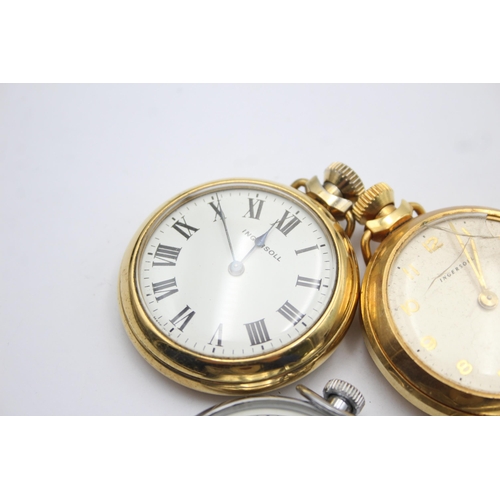 1237 - Four hand-wind pocket watches to include Services, Ingersoll etc.