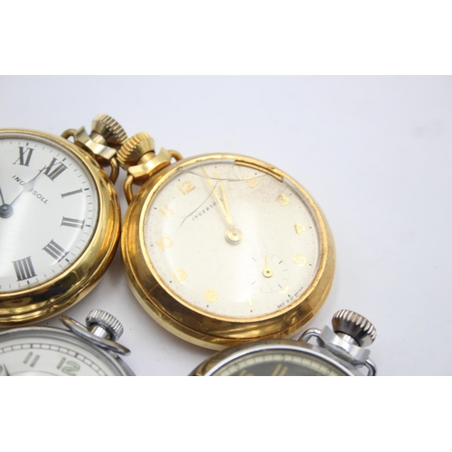 1237 - Four hand-wind pocket watches to include Services, Ingersoll etc.