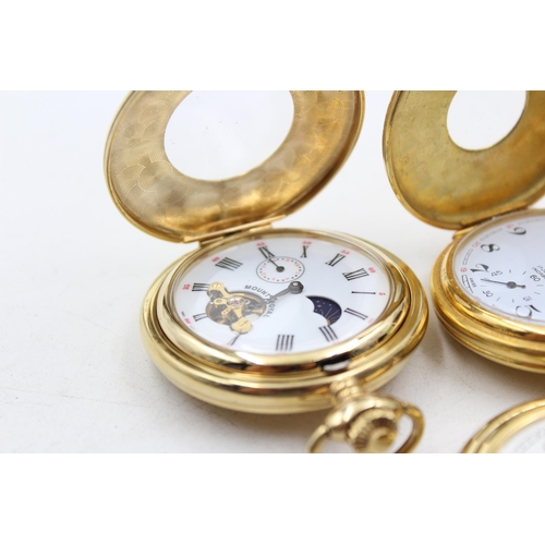 1243 - Five hand-wind pocket watches to include Jean Pierre, Mount Royal etc.