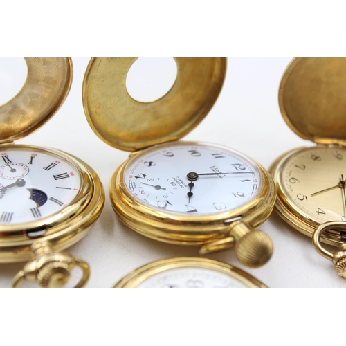 1243 - Five hand-wind pocket watches to include Jean Pierre, Mount Royal etc.