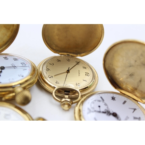 1243 - Five hand-wind pocket watches to include Jean Pierre, Mount Royal etc.