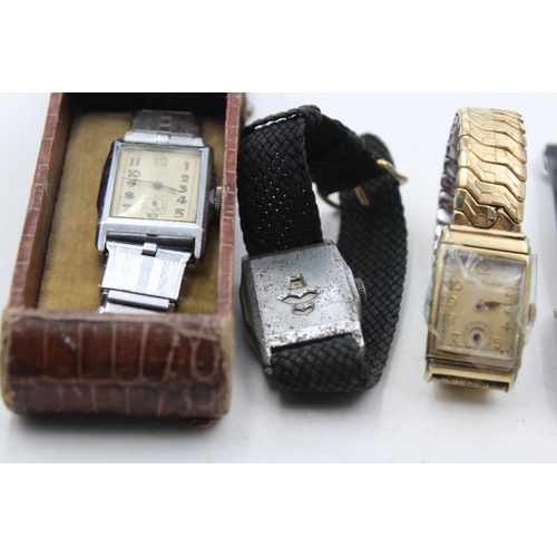 1245 - Four 1940s mechanical men's wristwatches to include Medana, Waltham etc.