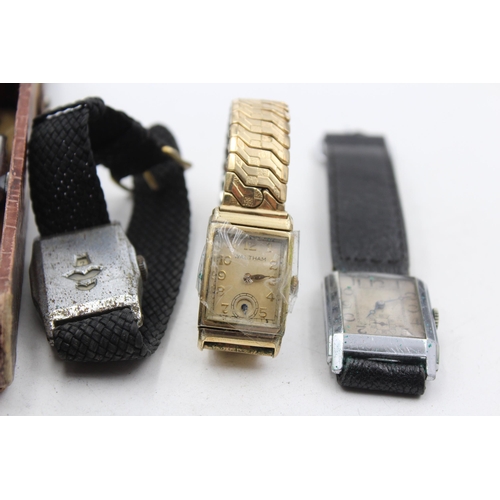 1245 - Four 1940s mechanical men's wristwatches to include Medana, Waltham etc.