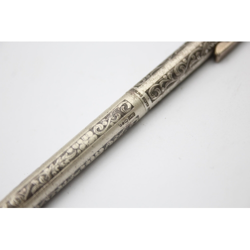 1299 - Three sterling silver propelling pencils to include Sheaffer etc. - approx. gross weight 60 grams