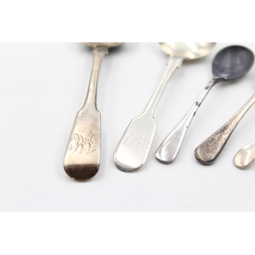 1312 - Eight hallmarked sterling silver condiment spoons - approx. gross weight 54 grams