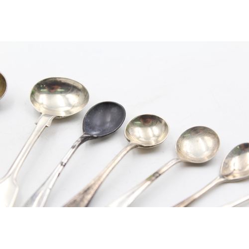 1312 - Eight hallmarked sterling silver condiment spoons - approx. gross weight 54 grams