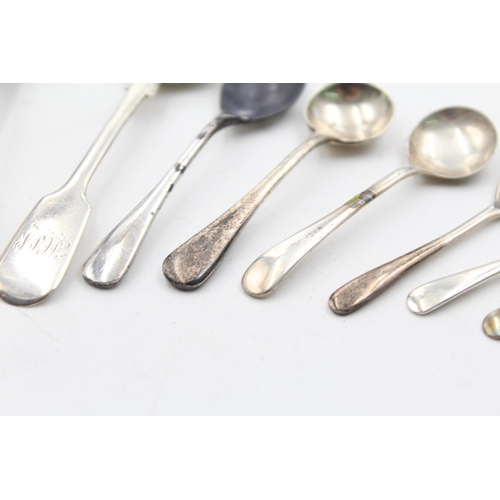 1312 - Eight hallmarked sterling silver condiment spoons - approx. gross weight 54 grams