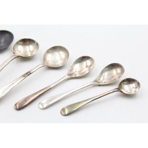 1312 - Eight hallmarked sterling silver condiment spoons - approx. gross weight 54 grams