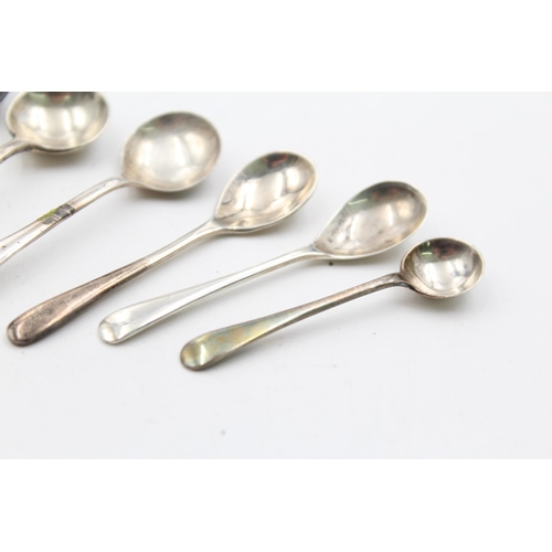 1312 - Eight hallmarked sterling silver condiment spoons - approx. gross weight 54 grams