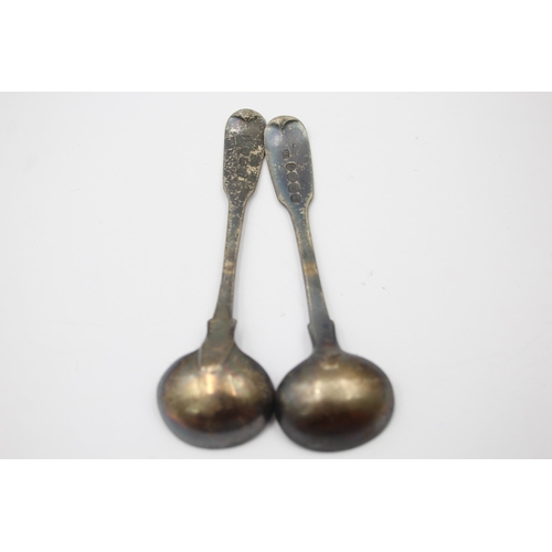 1326 - Six Georgian hallmarked sterling silver condiment spoons - approx. gross weight 76 grams