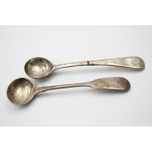 1326 - Six Georgian hallmarked sterling silver condiment spoons - approx. gross weight 76 grams