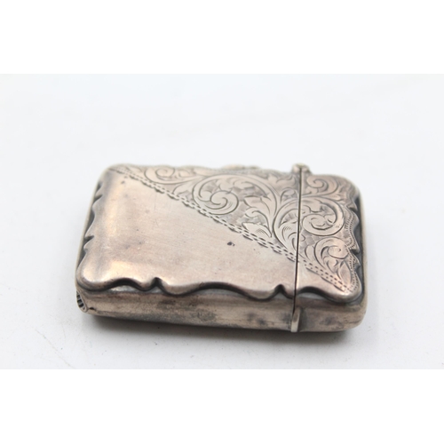 1329 - A Samuel M Levi sterling silver vesta case, hallmarked Birmingham 1901 - approx. gross weight 29 gra... 