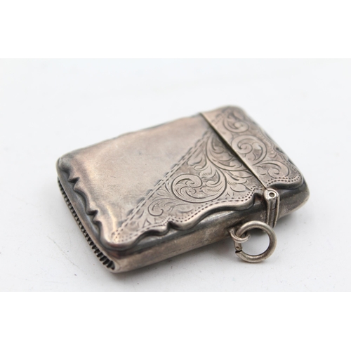 1329 - A Samuel M Levi sterling silver vesta case, hallmarked Birmingham 1901 - approx. gross weight 29 gra... 