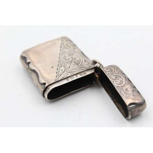 1329 - A Samuel M Levi sterling silver vesta case, hallmarked Birmingham 1901 - approx. gross weight 29 gra... 