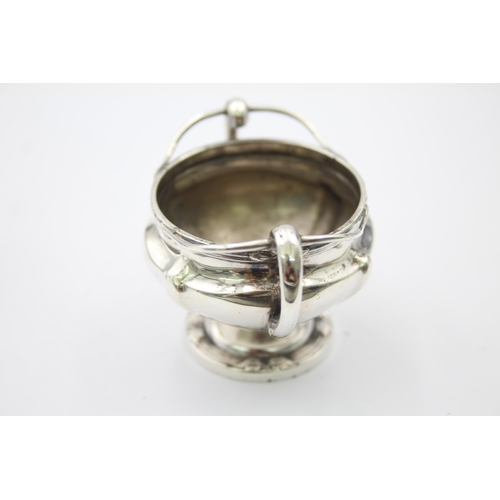 1330 - Two sterling silver condiment dishes to include longboat etc. - approx. gross weight 101 grams