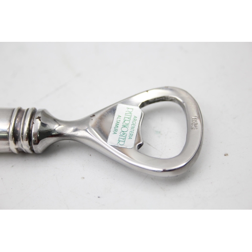 1334 - A boxed stamped .800 silver handled bottle opener - approx. gross weight 137 grams and 16cm long