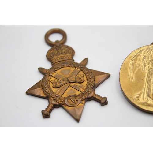 1390 - Two WWI medals, one 1914-15 Star and one Victory presented to 7644 Pte. W. Frew R. Scots Fus