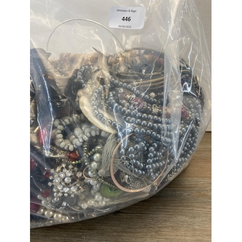 446 - Approx. 10kg of costume jewellery