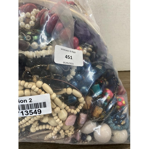 451 - Approx. 10kg of costume jewellery