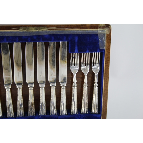 353 - Two vintage silver plate cutlery sets, one Ollivant & Botsford and one Walker & Hall