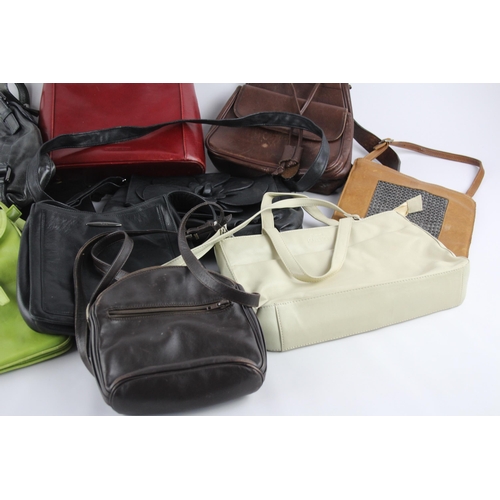 405 - A collection of leather handbags to include Coccinelle, Joop, La Moda etc.