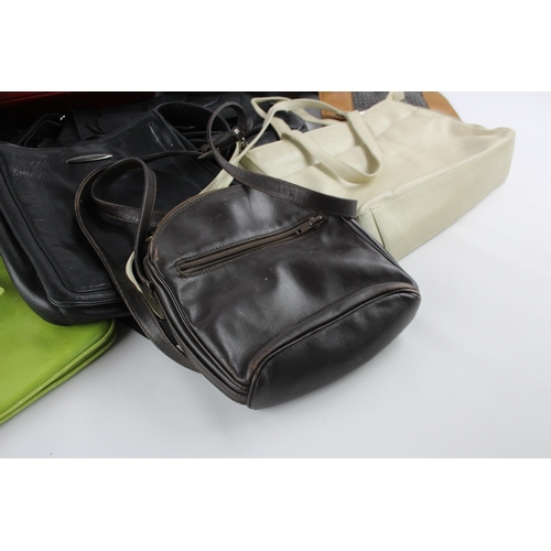 405 - A collection of leather handbags to include Coccinelle, Joop, La Moda etc.