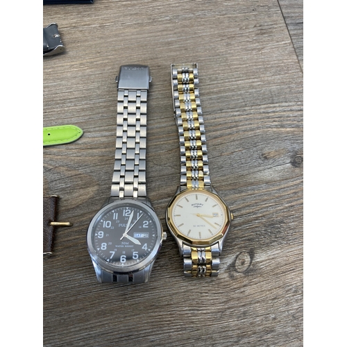 410 - A collection of men's and women's wristwatches to include Swatch, Rotary, Pulsar etc.