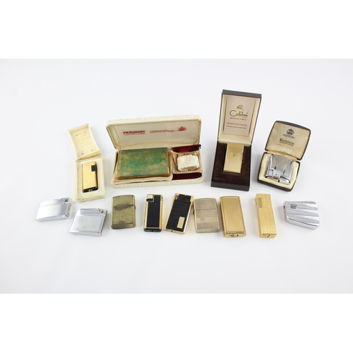 509 - Thirteen cigarette lighters to include Sarome, Ronson, Colibri etc.