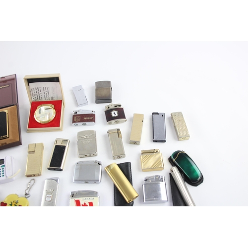 512 - A large collection of cigarette lighters to include Ronson, Colibri, Kingsway etc.