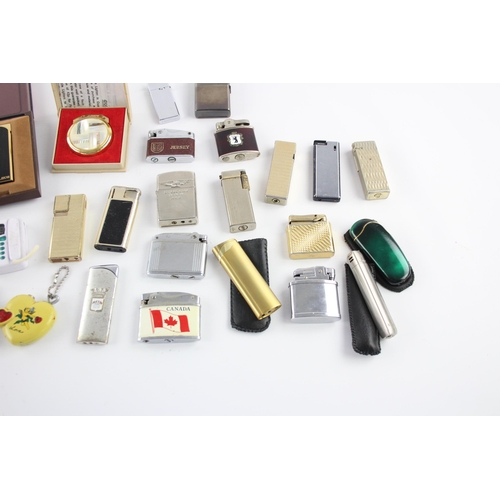 512 - A large collection of cigarette lighters to include Ronson, Colibri, Kingsway etc.