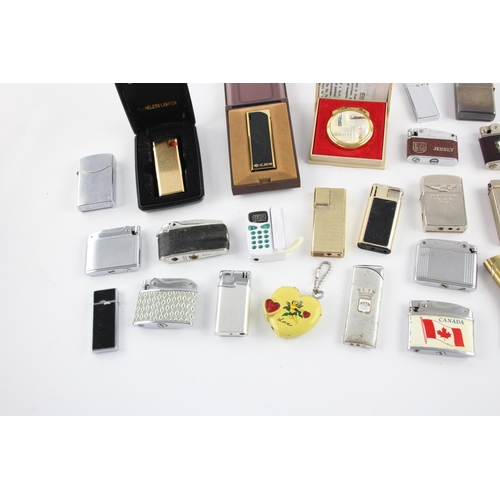 512 - A large collection of cigarette lighters to include Ronson, Colibri, Kingsway etc.