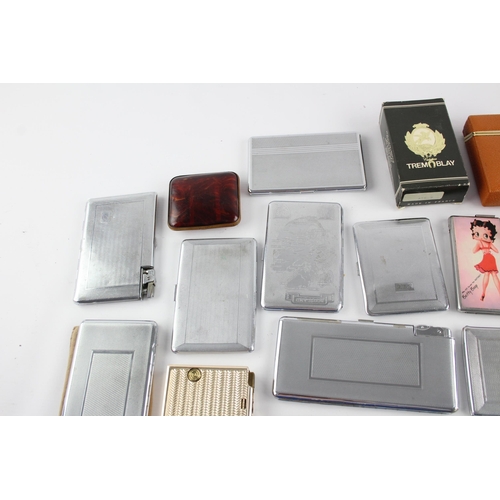 513 - A collection of cigarette cases to include combination, boxed etc.