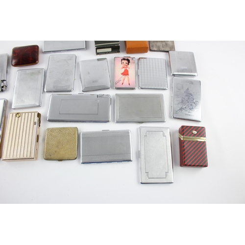 513 - A collection of cigarette cases to include combination, boxed etc.