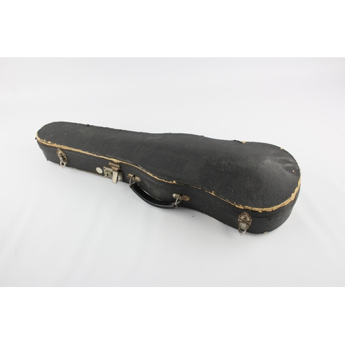 670 - An early 20th century ½ size violin with fitted case