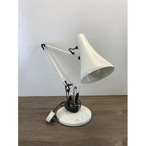 471 - An Anglepoise white metal desk lamp