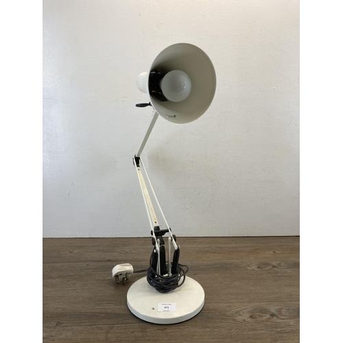 471 - An Anglepoise white metal desk lamp