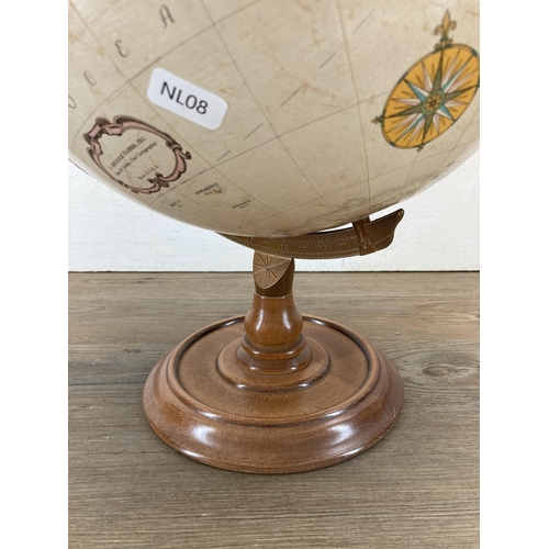 543 - A Replogle World Classic Series 12 inch diameter globe with Bartholomew mini pocket atlas