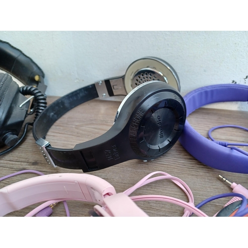 619 - A collection of headphones to include Philips, Sony etc.