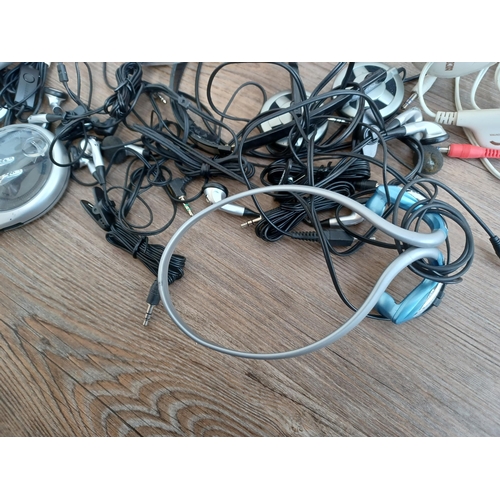 619 - A collection of headphones to include Philips, Sony etc.