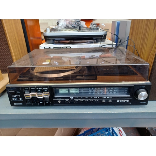 627 - Two items, one boxed Kam DDX5000 direct-drive turntable and one vintage Sanyo JXT4406KL music centre... 