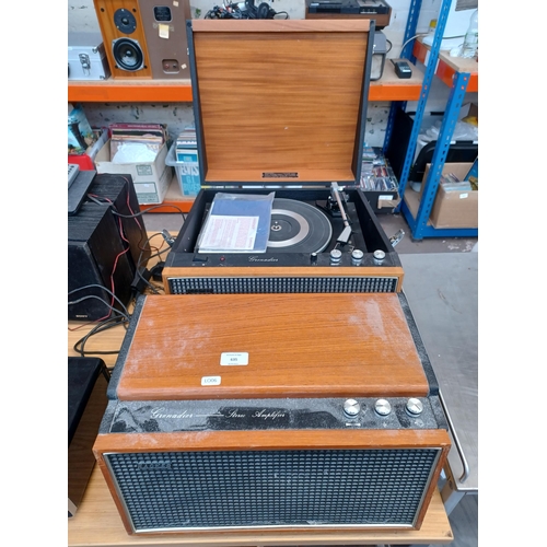 635 - Two items of early 1970s Hacker Radio Ltd hi-fi, one Grenadier turntable fitted with Garrard SP25 Mk... 