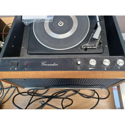 635 - Two items of early 1970s Hacker Radio Ltd hi-fi, one Grenadier turntable fitted with Garrard SP25 Mk... 