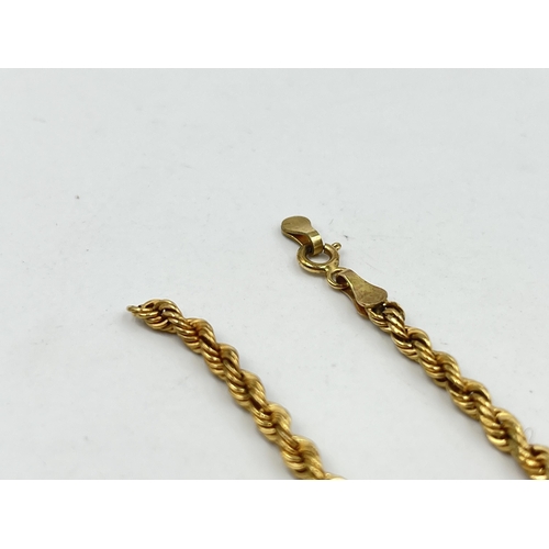 1207 - A hallmarked Birmingham 9ct gold bracelet - approx. gross weight 1.65 grams