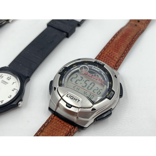 1231 - Six quartz wristwatches to include Pulsar VD75-X013, two Casio etc.