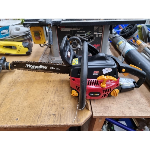 886 - A Homelite CSP3314 petrol chainsaw