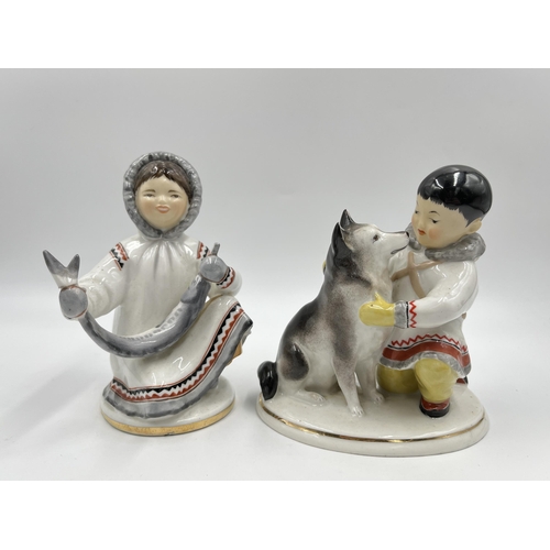 240 - Two Lomonosov porcelain figurines