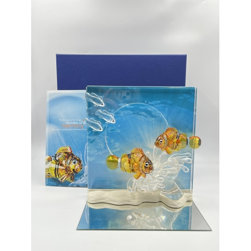 261 - A boxed Swarovski Crystal Wonders of The Sea Harmony plaque - model no. 681823