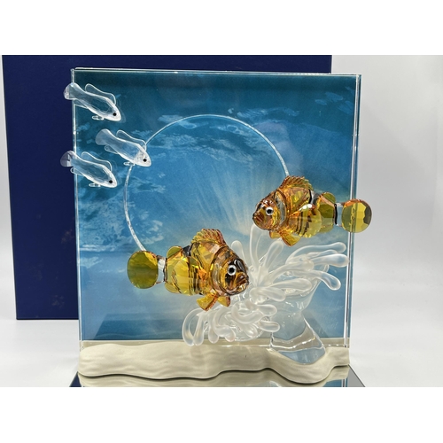 261 - A boxed Swarovski Crystal Wonders of The Sea Harmony plaque - model no. 681823