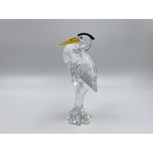 269 - A boxed Swarovski Crystal Heron figurine - model no. 221627