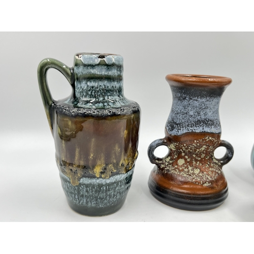 270 - Four mid 20th century West German pottery vases and jugs - largest approx. 12.5cm high